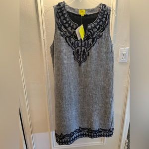 Roller Rabbit cotton lined linen shift dress